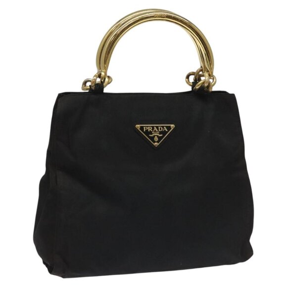 PRADA Hand Bag Nylon Black Auth 115339 - Picture 1 of 16